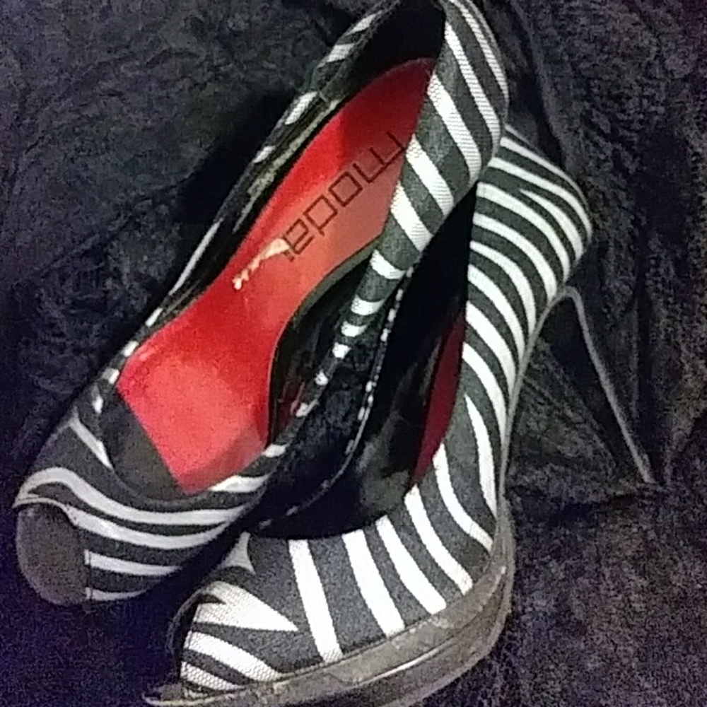 Ladies High heels. Zebra Print